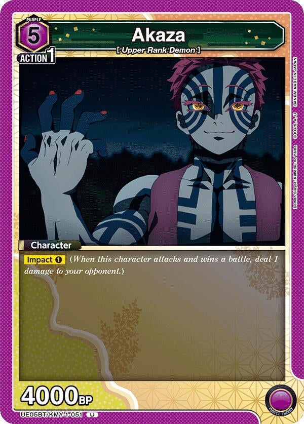 Image for Akaza (051) (UE05BT/KMY-1-051) [UE05BT: Demon Slayer: Kimetsu no Yaiba]