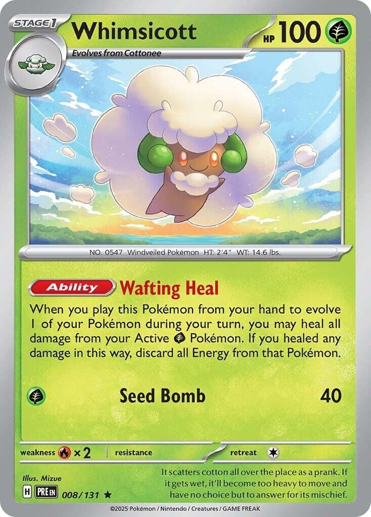 Image for Whimsicott (008/131) (SV: Prismatic Evolutions) - Pokemon