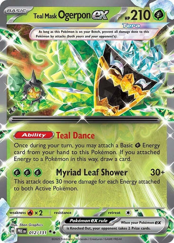 Image for Teal Mask Ogerpon ex (012/131) (SV: Prismatic Evolutions) - Pokemon