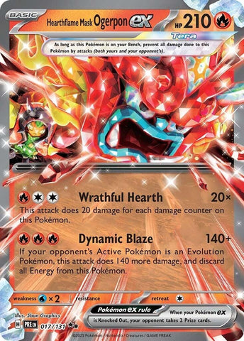 Image for Hearthflame Mask Ogerpon ex (017/131) (SV: Prismatic Evolutions) - Pokemon