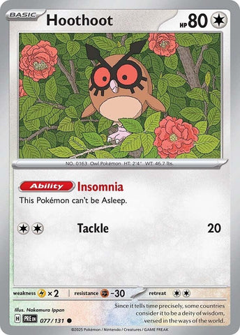 Image for Hoothoot (077/131) (SV: Prismatic Evolutions) - Pokemon