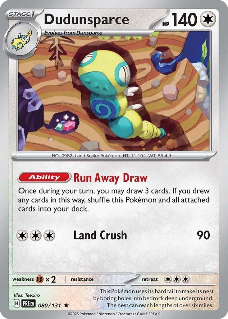 Image for Dudunsparce (080/131) (SV: Prismatic Evolutions) - Pokemon