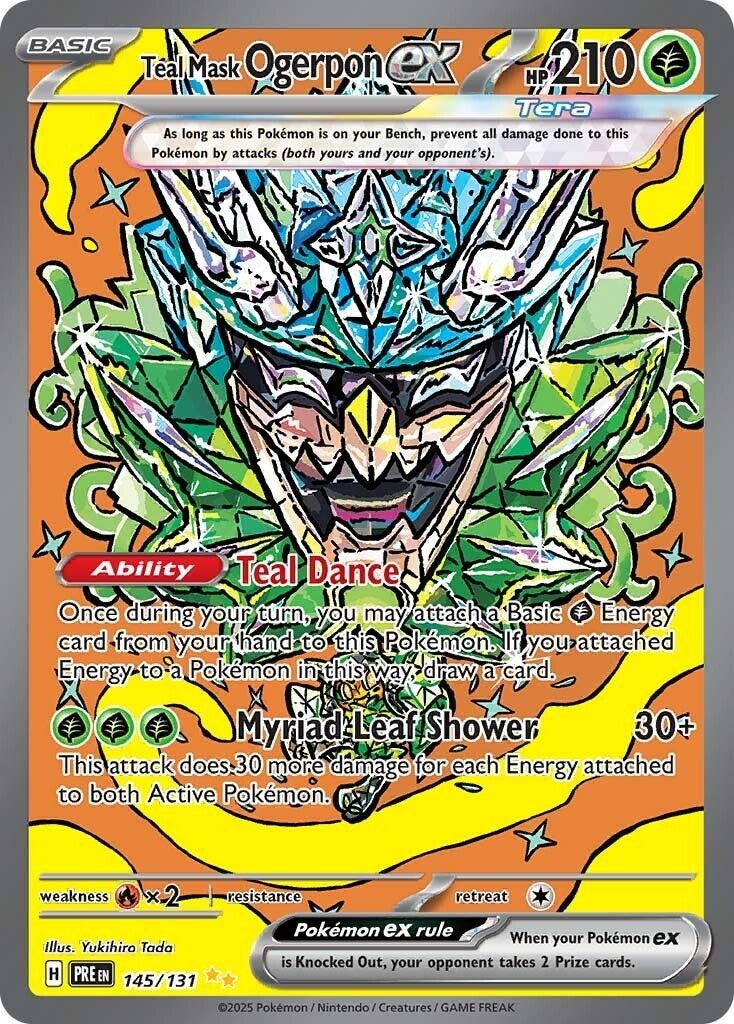 Image for Teal Mask Ogerpon ex (145/131) (SV: Prismatic Evolutions) - Pokemon
