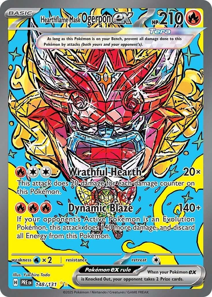 Image for Hearthflame Mask Ogerpon ex (148/131) (SV: Prismatic Evolutions) - Pokemon