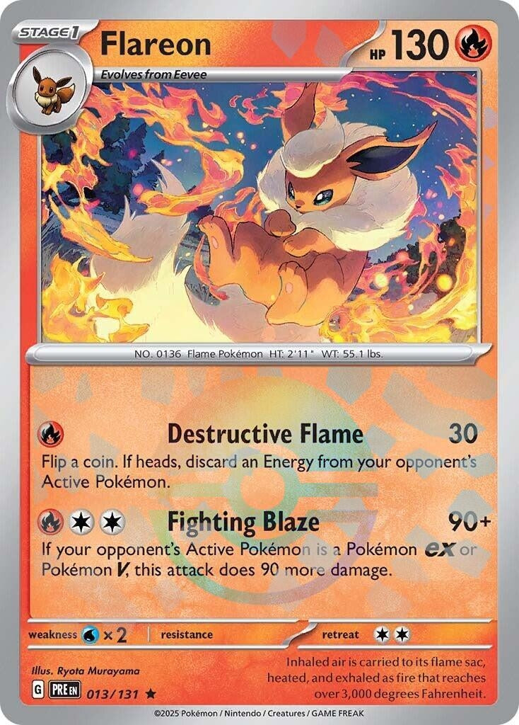 Image for Flareon (Poke Ball Pattern) (013/131) (SV: Prismatic Evolutions) - Pokemon