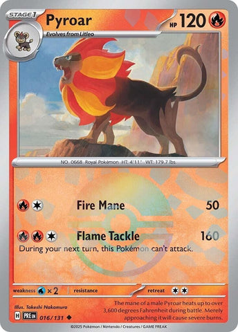 Image for Pyroar (Poke Ball Pattern) (016/131) (SV: Prismatic Evolutions) - Pokemon