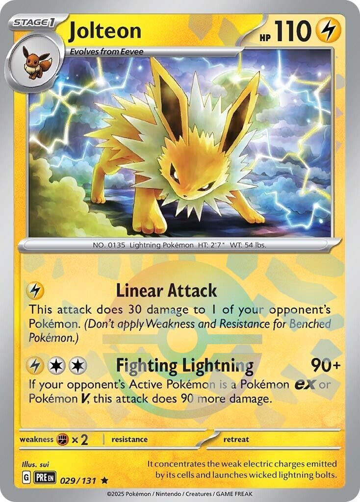 Image for Jolteon (Poke Ball Pattern) (029/131) (SV: Prismatic Evolutions) - Pokemon