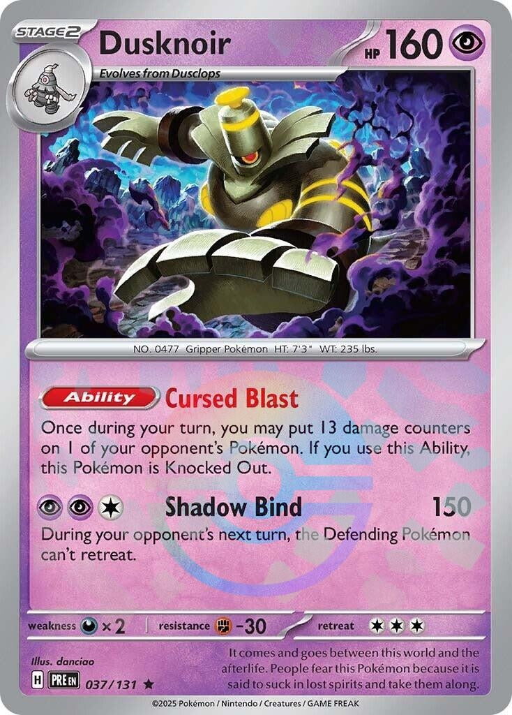 Image for Dusknoir (Poke Ball Pattern) (037/131) (SV: Prismatic Evolutions) - Pokemon