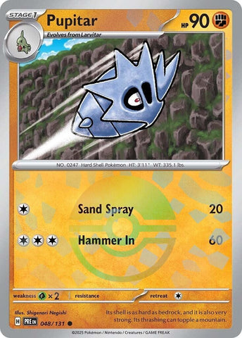 Image for Pupitar (Poke Ball Pattern) (048/131) (SV: Prismatic Evolutions) - Pokemon