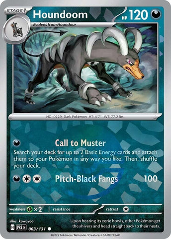 Image for Houndoom (Poke Ball Pattern) (063/131) (SV: Prismatic Evolutions) - Pokemon