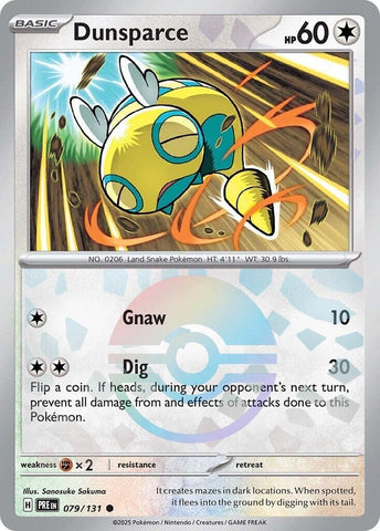 Image for Dunsparce (Poke Ball Pattern) (079/131) (SV: Prismatic Evolutions) - Pokemon