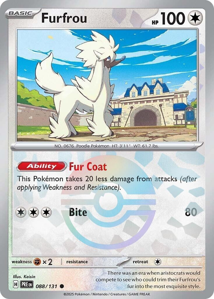 Image for Furfrou (Poke Ball Pattern) (088/131) (SV: Prismatic Evolutions) - Pokemon