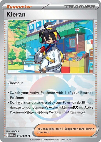 Image for Kieran - 113/131 (Poke Ball Pattern) (113/131) (SV: Prismatic Evolutions) - Pokemon
