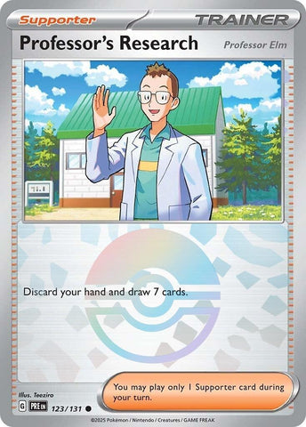 Image for Professor's Research [Professor Elm] (Poke Ball Pattern) (123/131) (SV: Prismatic Evolutions) - Pokemon