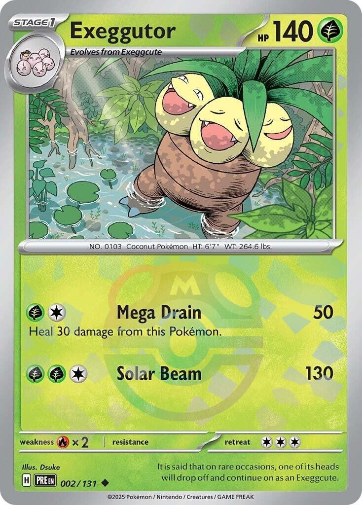 Image for Exeggutor (Master Ball Pattern) (002/131) (SV: Prismatic Evolutions) - Pokemon