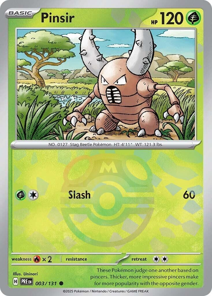 Image for Pinsir (Master Ball Pattern) (003/131) (SV: Prismatic Evolutions) - Pokemon