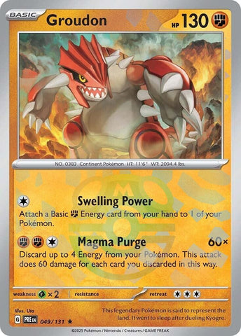 Image for Groudon (Master Ball Pattern) (049/131) (SV: Prismatic Evolutions) - Pokemon