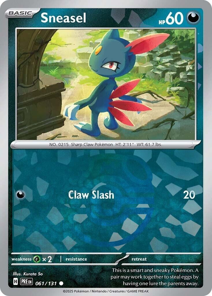 Image for Sneasel (Master Ball Pattern) (061/131) (SV: Prismatic Evolutions) - Pokemon