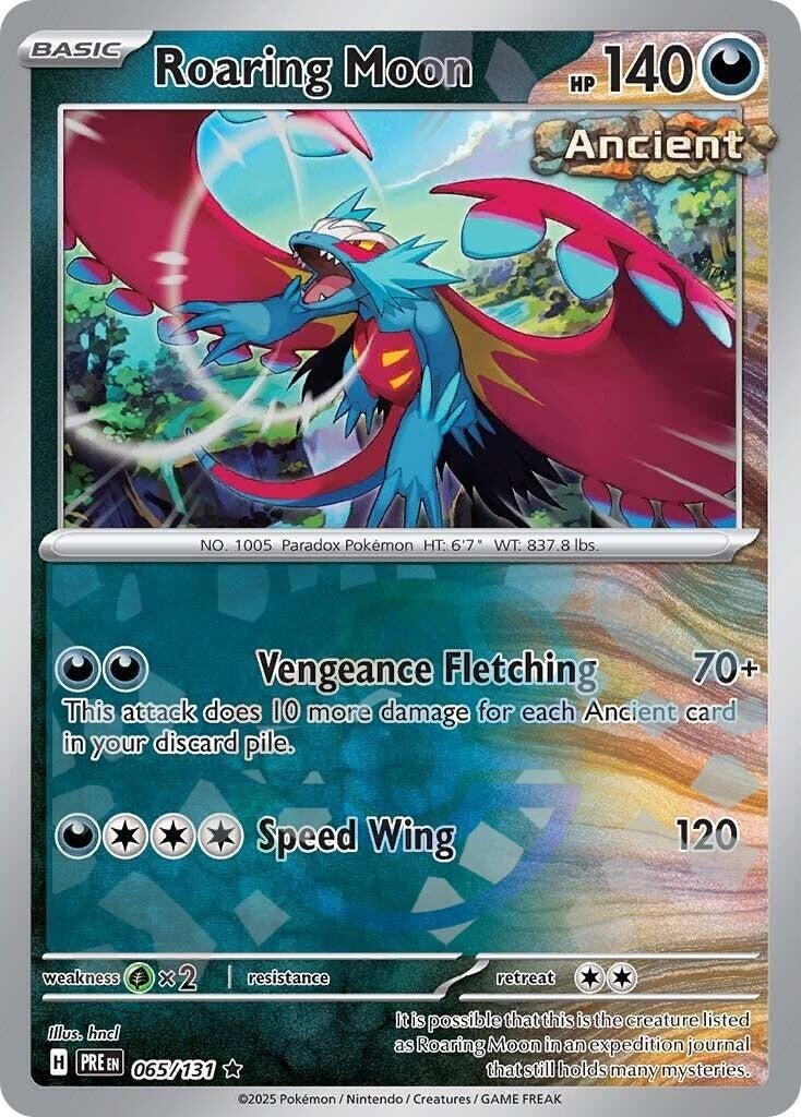 Image for Roaring Moon (Master Ball Pattern) (065/131) (SV: Prismatic Evolutions) - Pokemon