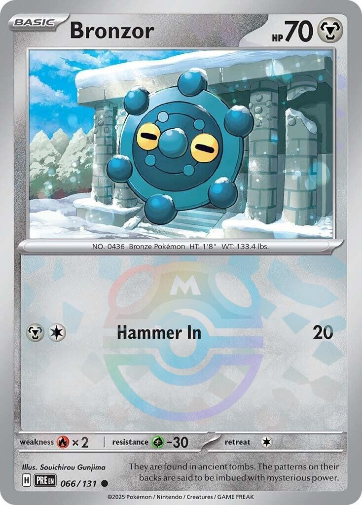 Image for Bronzor (Master Ball Pattern) (066/131) (SV: Prismatic Evolutions) - Pokemon