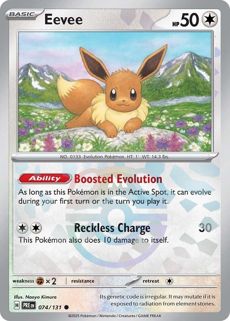 Image for Eevee (Master Ball Pattern) (074/131) (SV: Prismatic Evolutions) - Pokemon