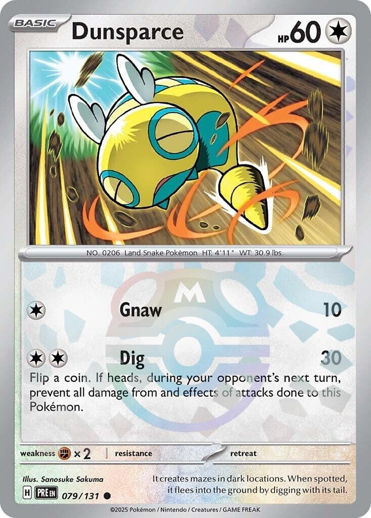 Image for Dunsparce (Master Ball Pattern) (079/131) (SV: Prismatic Evolutions) - Pokemon