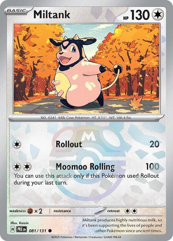 Image for Miltank (Master Ball Pattern) (081/131) (SV: Prismatic Evolutions) - Pokemon