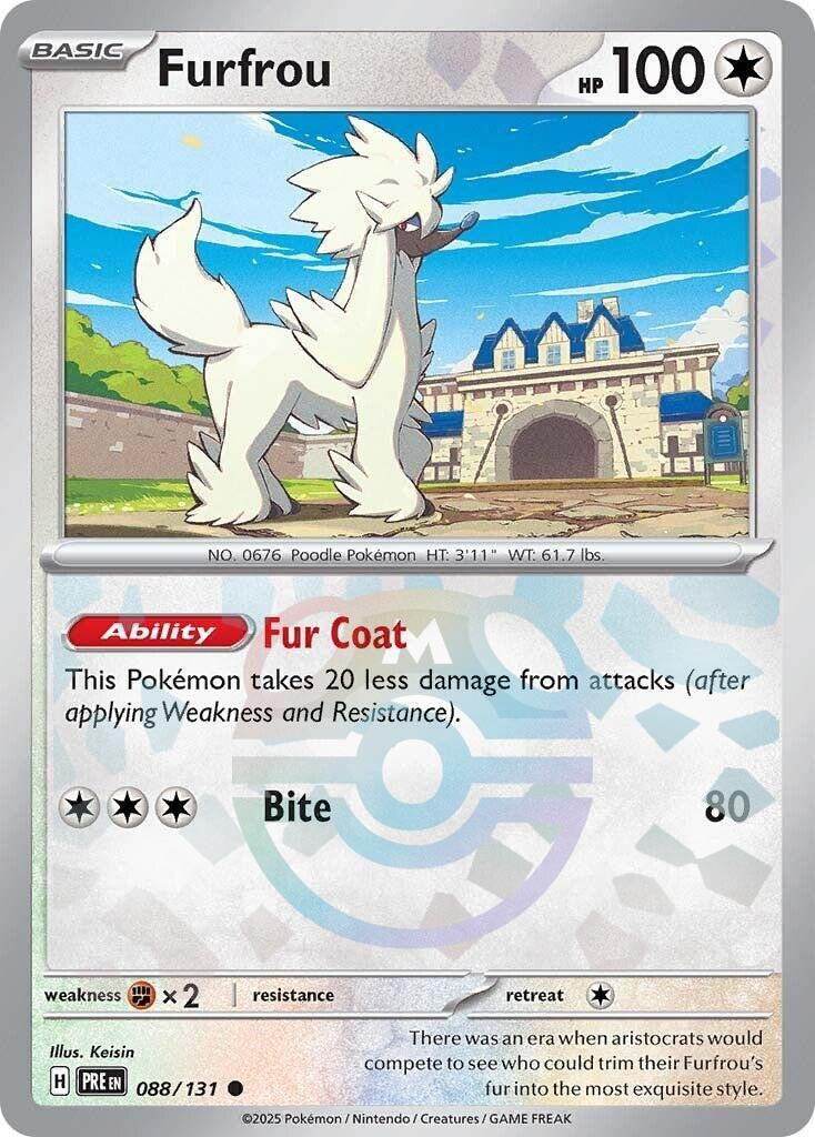 Image for Furfrou (Master Ball Pattern) (088/131) (SV: Prismatic Evolutions) - Pokemon