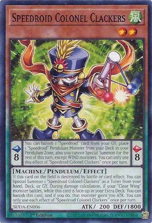 Image for Speedroid Colonel Clackers (SUDA-EN006) (Supreme Darkness) - YuGiOh