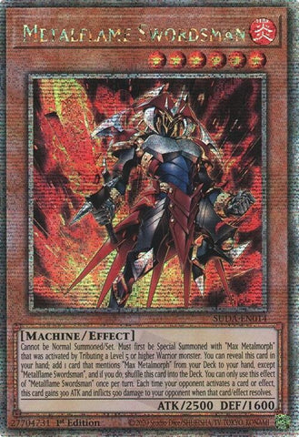Image for Metalflame Swordsman (Quarter Century Secret Rare) (SUDA-EN014) (Supreme Darkness) - YuGiOh