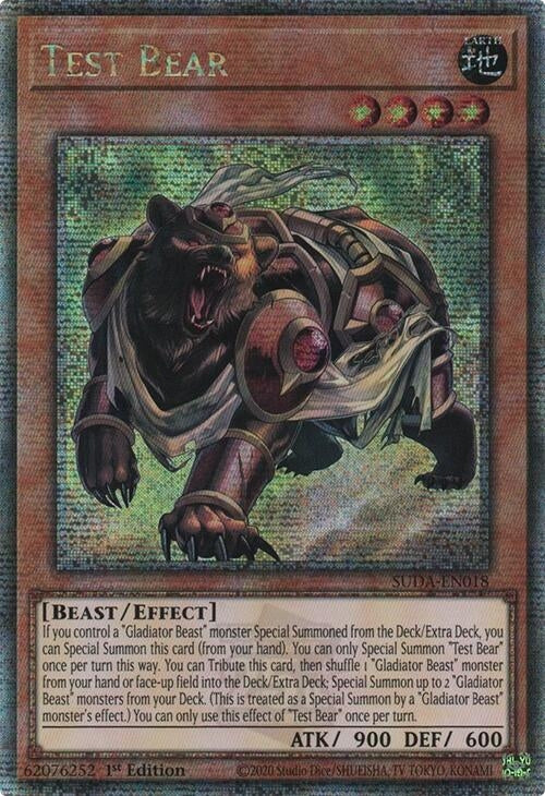 Image for Test Bear (Quarter Century Secret Rare) (SUDA-EN018) (Supreme Darkness) - YuGiOh