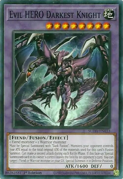 Image for Evil HERO Darkest Knight (SUDA-EN033) (Supreme Darkness) - YuGiOh
