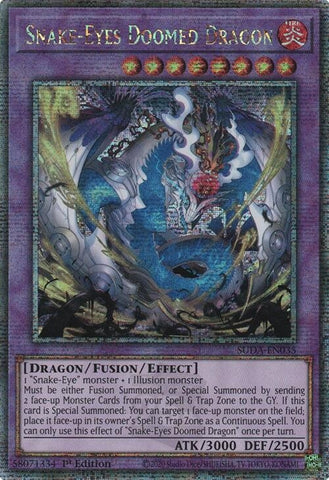 Image for Snake-Eyes Doomed Dragon (Quarter Century Secret Rare) (SUDA-EN035) (Supreme Darkness) - YuGiOh