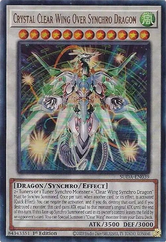 Image for Crystal Clear Wing Over Synchro Dragon (SUDA-EN039) (Supreme Darkness) - YuGiOh