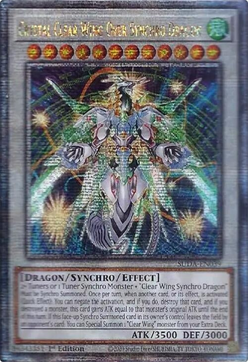 Image for Crystal Clear Wing Over Synchro Dragon (Quarter Century Secret Rare) (SUDA-EN039) (Supreme Darkness) - YuGiOh