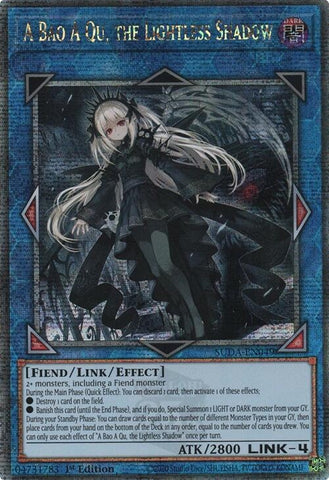 Image for A Bao A Qu, the Lightless Shadow (Quarter Century Secret Rare) (SUDA-EN049) (Supreme Darkness) - YuGiOh