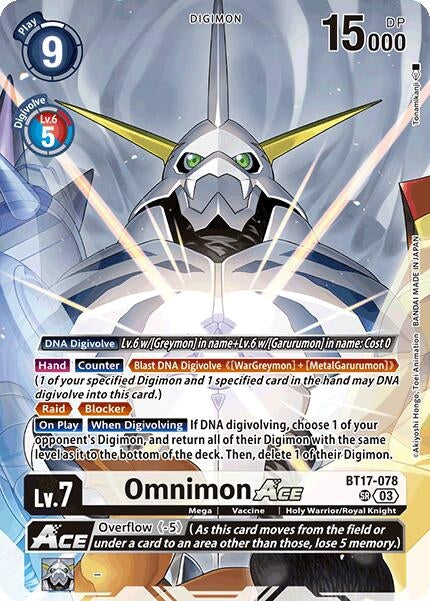 Image for Omnimon ACE (Omnimon Binder Set) (BT17-078 SR) (Secret Crisis) (BT-17) - Digimon Card Game