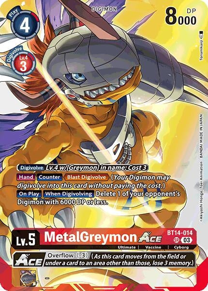 Image for MetalGreymon ACE (Omnimon Binder Set) (BT14-014 SR) (Blast Ace) (BT-14) - Digimon Card Game