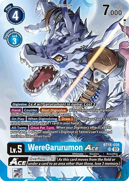 Image for WereGarurumon ACE (Omnimon Binder Set) (BT15-026 SR) (Exceed Apocalypse) (BT-15) - Digimon Card Game