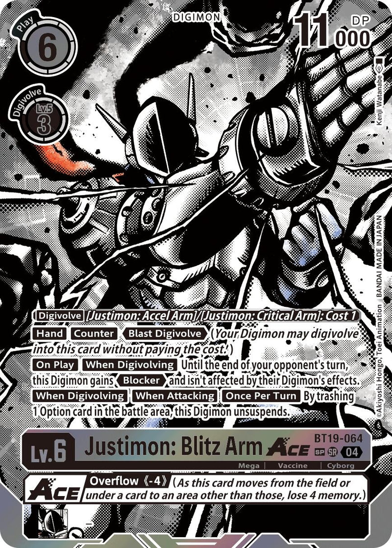 Image for Justimon: Blitz Arm ACE (Textured) (BT19-064 SR) [BT19-20]