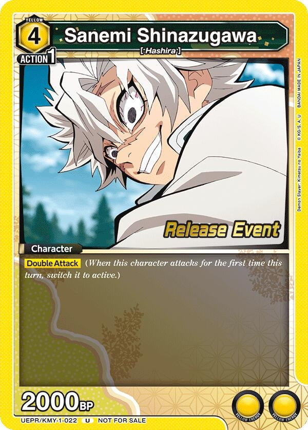Image for Sanemi Shinazugawa (022) (UEPR/KMY-1-022) [UE05BT: Demon Slayer: Kimetsu no Yaiba Release Event Cards]