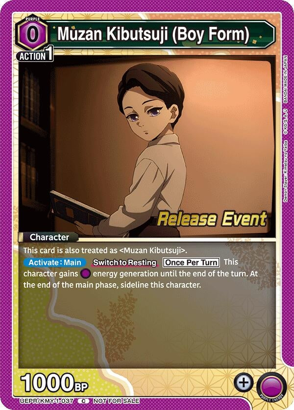 Image for Muzan Kibutsuji (Boy Form) (UEPR/KMY-1-037) [UE05BT: Demon Slayer: Kimetsu no Yaiba Release Event Cards]