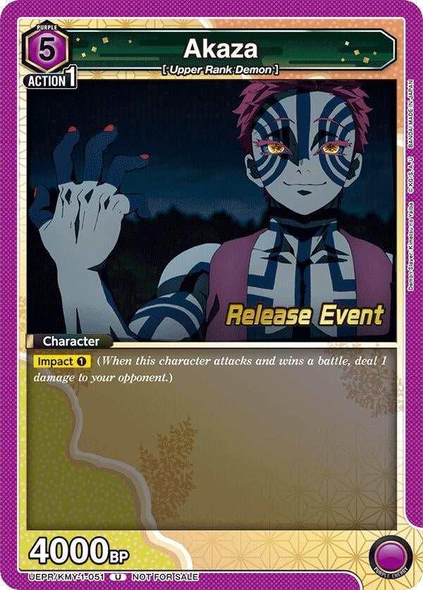 Image for Akaza (051) (UEPR/KMY-1-051) [UE05BT: Demon Slayer: Kimetsu no Yaiba Release Event Cards]