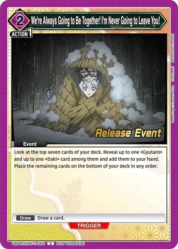 Image for We're Always Going to Be Together! I'm Never Going to Leave You! (UEPR/KMY-1-065) [UE05BT: Demon Slayer: Kimetsu no Yaiba Release Event Cards]