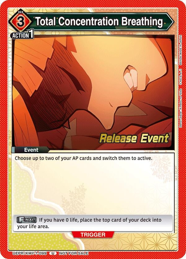 Image for Total Concentration Breathing (099) (UEPR/KMY-1-099) [UE05BT: Demon Slayer: Kimetsu no Yaiba Release Event Cards]