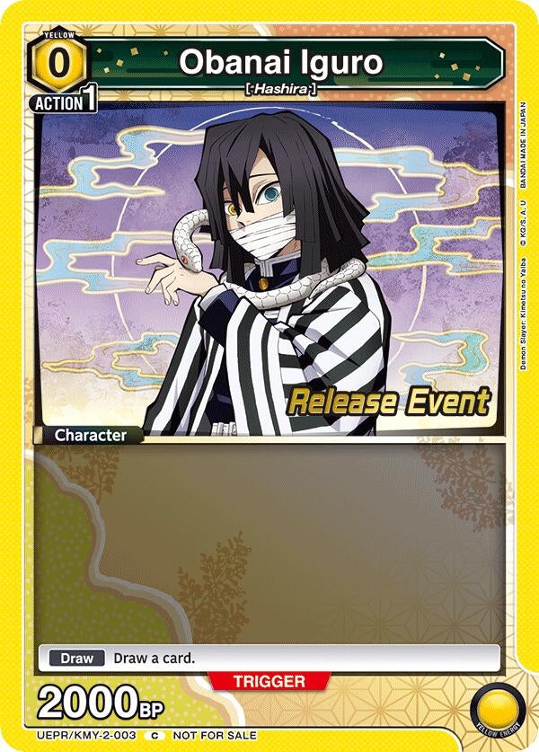 Image for Obanai Iguro (003) (UEPR/KMY-2-003) [UE05BT: Demon Slayer: Kimetsu no Yaiba Release Event Cards]