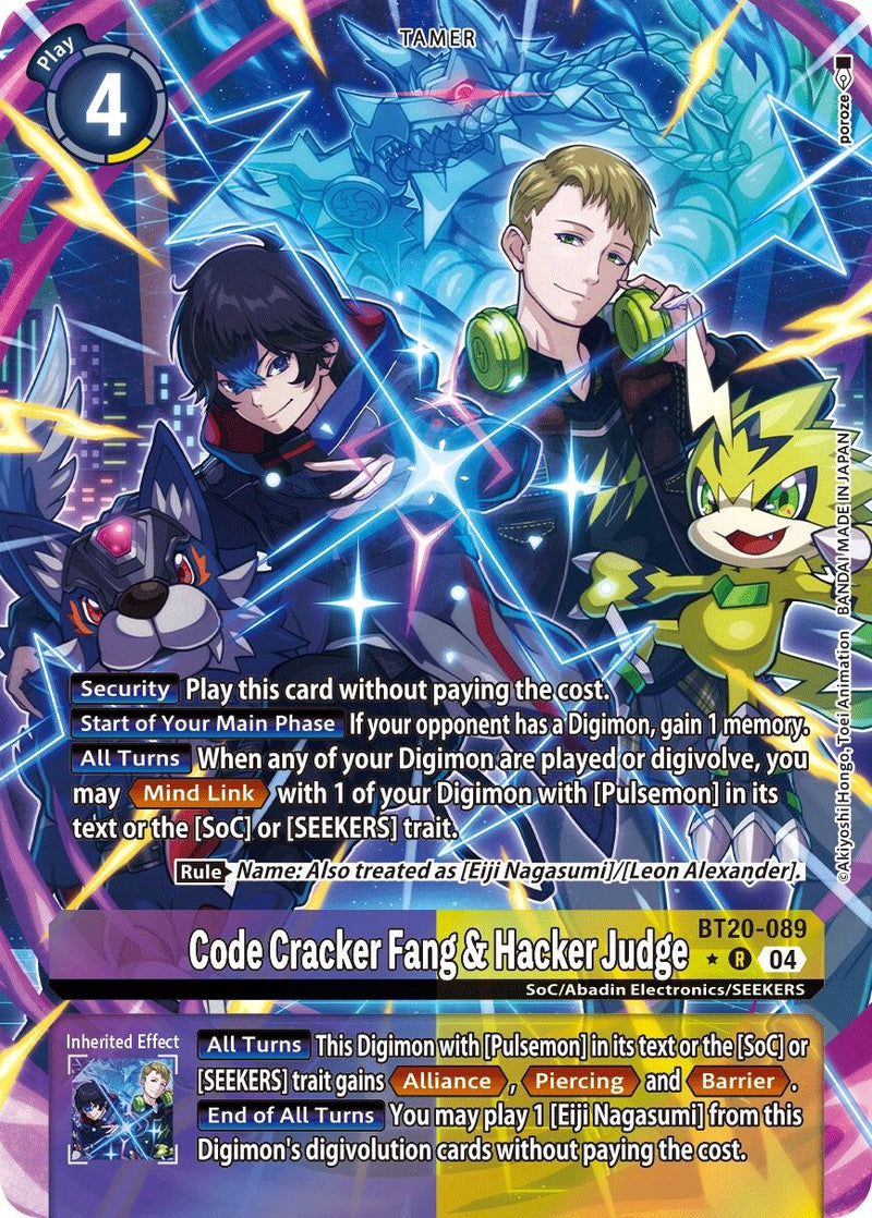 Image for Code Cracker Fang & Hacker Judge (Alternate Art) (BT20-089 R) [BT19-20]
