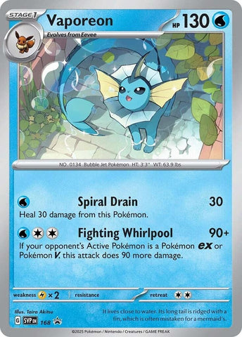 Image for Vaporeon - 168 (168) (SV: Scarlet & Violet Promo Cards) - Pokemon