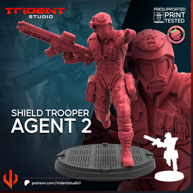 SHIELD TROOPER AGENT - Marvel MCP-Compatible 40mm Resin Miniature