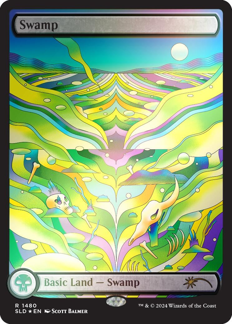 Image for Swamp (1480) (Rainbow Foil) (1480) [SLD]
